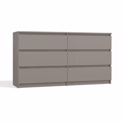 Grande commode moderne avec 6 tiroirs SÉRIE : MALWA MODÈLE : M6 140 COULEUR : ARGILE Nuance de gris élégante et stylée Découv ...