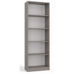 Onyx - florence - Bibliothèque 5 étagères - Dimensions 182x60x30 cm - Meuble de rangement livres - Gris