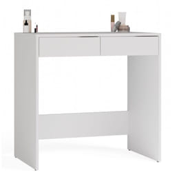 MARINA - Bureau blanc moderne avec 2 tiroirs - design élégant et fonctionnel