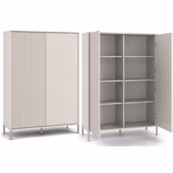 ARMOIRE ÉLÉGANTE ET FONCTIONNELLE AVEC 2 PORTES LONGUES ET ÉTAGÈRES SÉRIE : KAMARO MODÈLE : KAMARO 2DD SLIM/SMOOTH Style et p ...