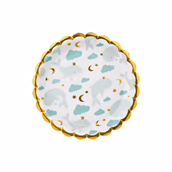 PartyDeco TPP78, Assiette, Rond, Papier, Multicolore, Motif, 6 pièce(s)