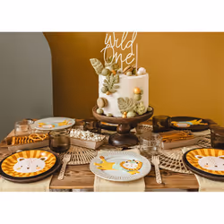 PartyDeco SPK28 serviette et serviette de table en papier Bleu, Orange, Jaune 20 pièce(s)