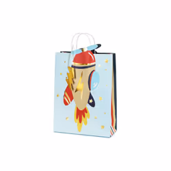 PartyDeco TNP29, Sac emballage cadeau, Multicolore, Image, Soirée à thème, Blanc, 100 mm