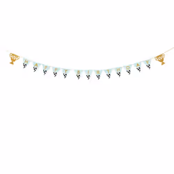 PartyDeco GRL109, Banderole en tissu, Papier, Multicolore, Image, Universel, 130 mm
