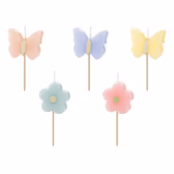 PartyDeco SCS-22, Bougies, Multicolore, 5 pièce(s)