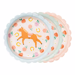PartyDeco TPP89, Assiette, Rond, Papier, Multicolore, Motif, 6 pièce(s)