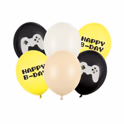 PartyDeco SB14P-336-000-6, Ballon-jouet, Latex, Multicolore, Image, Anniversaire, Universel