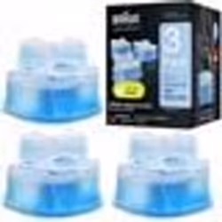 Cartouches de nettoyage - Braun - CCR3 - 3 pièces - Bleu - Efficaces pour rasoir