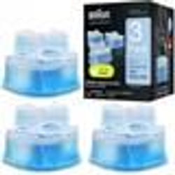 Cartouches de nettoyage - Braun - CCR3 - 3 pièces - Bleu - Efficaces pour rasoir