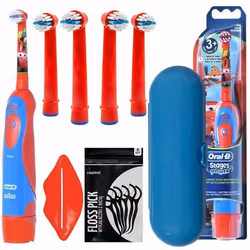 Brosse à dents électrique enfant - Oral-B - Stages Power Auta - Minuteur - 5 embouts - Étui inclus