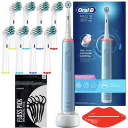 Brosse à dents électrique - Oral B - Pro 3 3000 - 3 modes - 8 embouts - Rechargeable