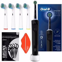 Brosse à dents électrique - Oral B - Vitality PRO Protect X Clean - 3 modes - 4 embouts - minuterie dents