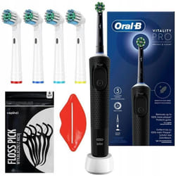 Brosse à dents électrique - Oral B - Vitality PRO Protect X Clean - 3 modes - 4 embouts - minuterie dents