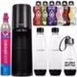 Machine à soda - Sodastream - Terra - 3 bouteilles - Recharge incluse - Noir - Sans BPA - Design élégant