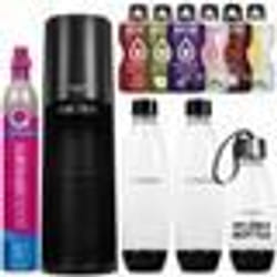 Machine à soda - Sodastream - Terra - 3 bouteilles - Recharge incluse - Noir - Sans BPA - Design élégant