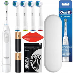 Brosse à dents électrique - Oral B - DB5 Pro Battery - 4 têtes - étui voyage - piles incluses