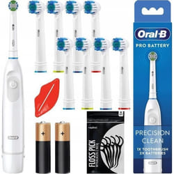 Brosse à dents électrique - Oral-B - DB5 Pro Battery - 8 têtes - 2 piles AA - nettoyage en profondeur