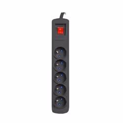 Armac ARC5, 5 sortie(s) CA, 250 V, 10 A, Noir, 5 m