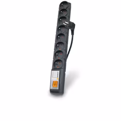 ACAR S8 PRO, Intérieure, Plastique, Noir, Universel, 8 sortie(s) CA, 230 V