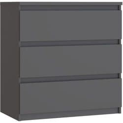 Commode - Chelsea - 3 Tiroirs - Anthracite - 77,2 X 42,2 X 79,9 Cm