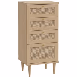 Commode - Calasettea - 4 Tiroirs - Décor Chêne - 50,4 X 41,4 X 108,8 Cm - Vue supplémentaire 2
