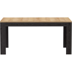Table à manger extensible BOHOL – Noir & Bois – 8 personnes – Extension L 160 à 2066 × P 902 × H 782 cm
