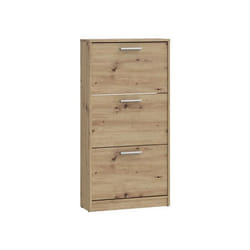 Meubles à chaussures - 6 paires - Décor Chêne - 3 abattants - L582 x P204 x H1155 cm - MAC