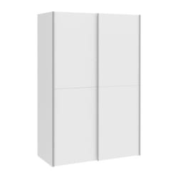 Armoire 2 portes coulissantes - Blanc mat - l 120 x p 61,2 x h 190,5 cm - ozzula