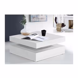 Découvrez la table basse CFTT4181-Z38, un meuble au design moderne et élégant. Dotée d'un plateau rotatif, cette table basse  ...