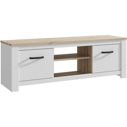 Meuble TV - ELARA - Chêne / Blanc mat - 1614 x 422 x 541 cm