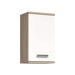 Armoire à suspendre - Blanc / Chêne Sonoma - 1 porte - Meuble de salle de bain - 688 x 29 x 402 cm