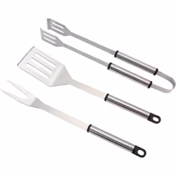 ▶ Set de ustensiles de barbecue de acier inoxydable de haute qualité pour des résultats de barbecue parfaits, ▶ Finition soli ...