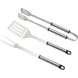 Grill&Party MG115 - Set of ustensiles de barbecue avec fourchette, pelle et pince, acier inoxydable, accessoires de barbecue of 36 cm - Master