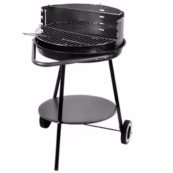 Barbecue au charbon de bois avec roues et étagère Master Grill MG911