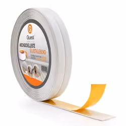 Plinthe PVC QUEST Moulure de finition Ruban détanchéité souple adhésive Gris clair 5 m 10 x 10 mm