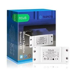 Interrupteur Intelligent Encastrable - Nous - L6T - Wi-Fi - 10A - 500W - Tasmota