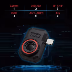 MINI CAMÉRA THERMIQUE APPLICATION ANDROID USB-C POUR TABLETTE TÉLÉPHONE -15 +600