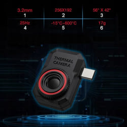 MINI CAMÉRA THERMIQUE APPLICATION ANDROID USB-C POUR TABLETTE TÉLÉPHONE -15 +600