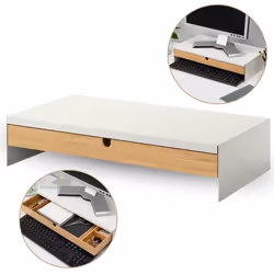Support de moniteur - IKEA - ELLOVEN - Ergonomique - Tiroir de rangement - Design contemporain