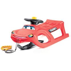 Prosperplast Luge voiture rouge avec un volant Zigi-Zet Control