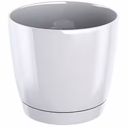 Pot de Fleurs - PROSPERPLAST - Coubi - Blanc - 18 cm - Plastique - Rond