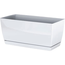 Jardinière en plastique Coubi Case p en blanc 24 (l) x 12 (l) x 11 (h) cm