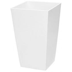 Urbi pot plastique haut de 2 litres, 12,6 x 12,6 x 20 cm en blanc - Blanc