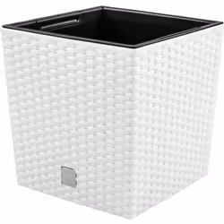 Prosperplast Pot de fleurs avec insert 5L Rato Low DRTS200L blanc