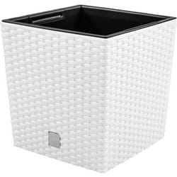 Prosperplast Pot de fleurs avec insert 5L Rato Low DRTS200L blanc