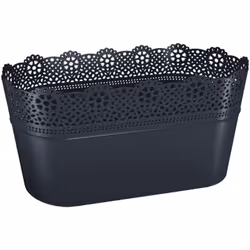 Pot de fleurs de la collection LACE Dimensions : 285x135x155 Anthracite