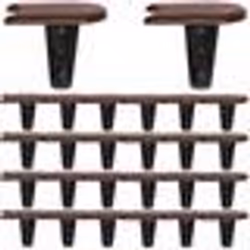 Banc dexterieur Prosper plast - IPAK1-R222 - Pierre plate pallisada dimensions (mm) 3827x94x115 / 12 couleur marron