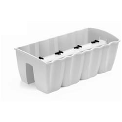 Prosperplast - Pot de fleurs pour balustrade crown DCRO600 Blanc