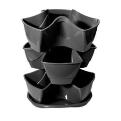 Pot pour herbes fleurs 3 cascades Coubi herbal anthracite