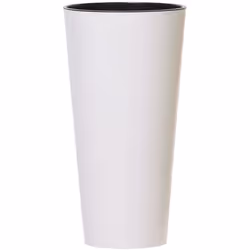 Prosperplast - tubus slim 8L. pot brillant, dimensions (mm) 200x200x381, couleur Blanc